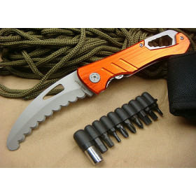 56HRC Steel + Aluminum Handle High Quality TCE Multifunction Tool Multi-purpose Knife UDTEK00486